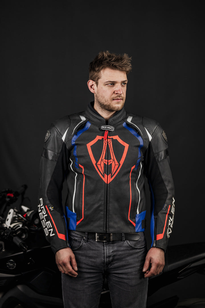 Arlen Ness Track Motorcycle Leather Jacket