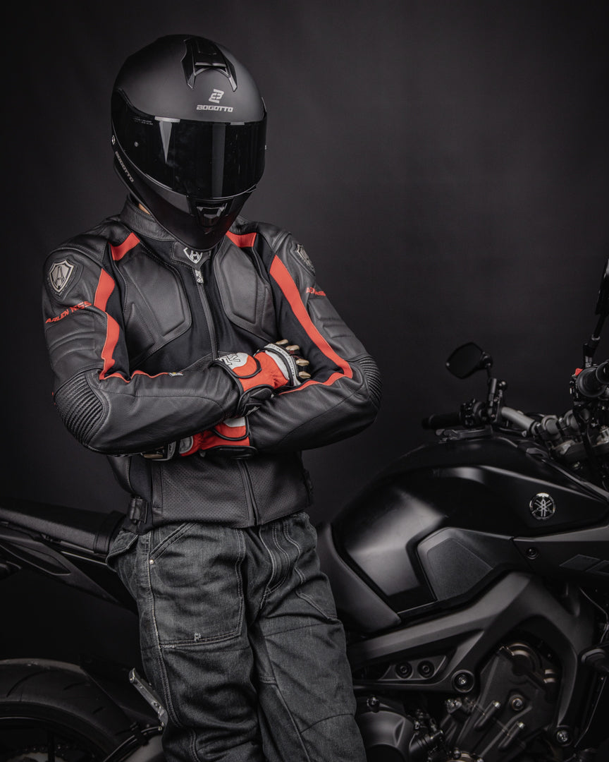 Arlen Ness Sportivo 오토바이 가죽 재킷