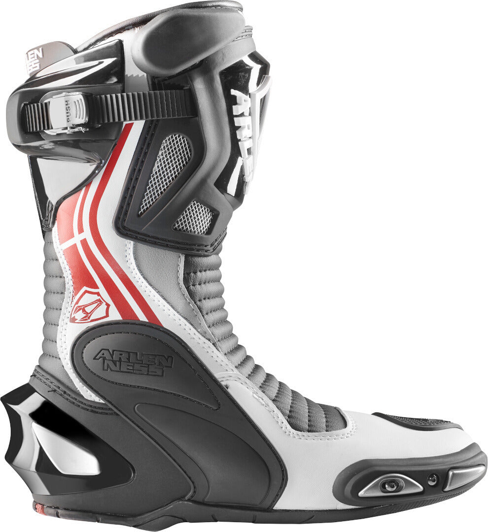 Arlen Ness Pro Shift 2 Motorcycle Boots#color_black-red-white