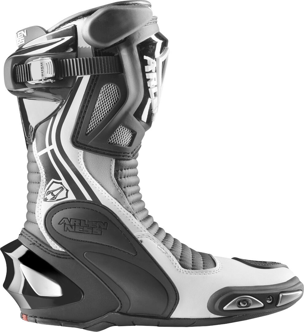 Arlen Ness Pro Shift 2 Motorcycle Boots#color_black-grey-white