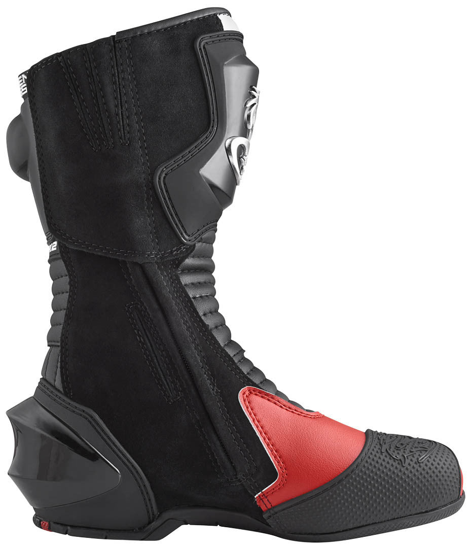 Arlen Ness Sugello Motorcycle Boots#color_black-red