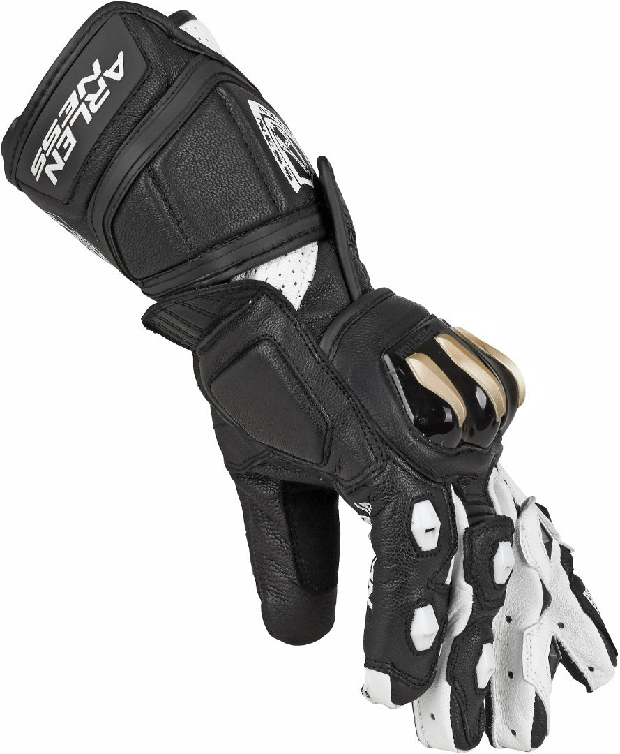Arlen Ness Yakun Motorcycle Gloves#color_black-white