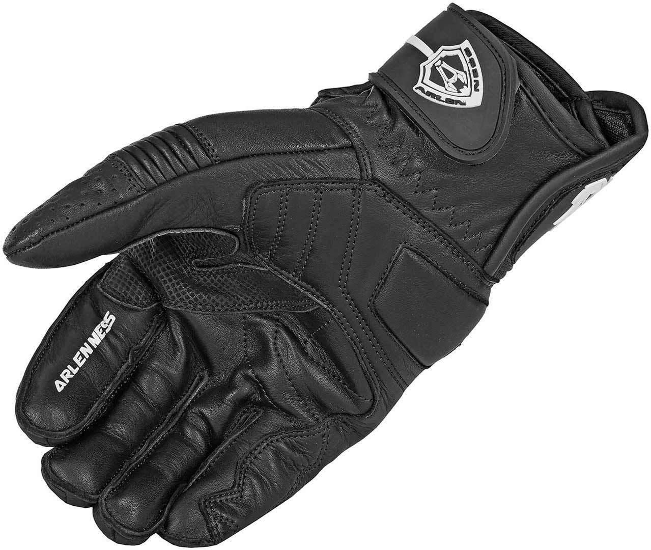 Arlen Ness Shorty Motorcycle Gloves#color_black