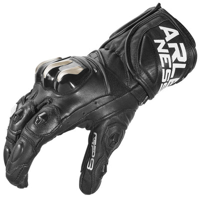 Arlen Ness Sugello Motorcycle Gloves#color_black
