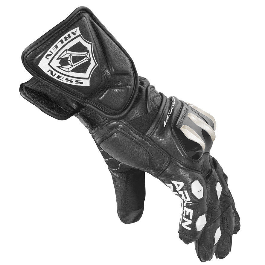 Arlen Ness Sugello Motorcycle Gloves#color_black