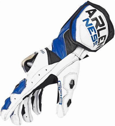 Arlen Ness Sugello Motorcycle Gloves#color_black-white-blue
