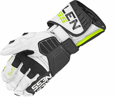 Arlen Ness Sugello Motorcycle Gloves#color_black-white-yellow