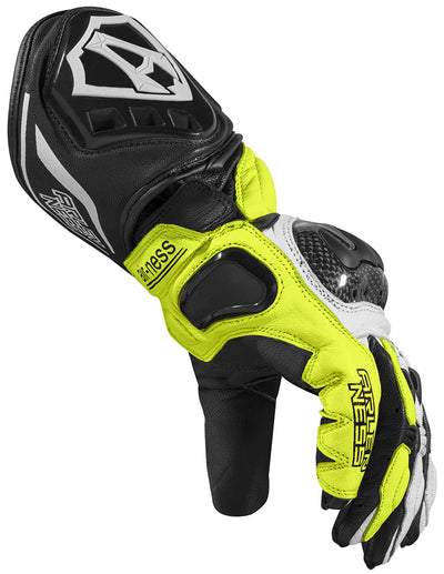 Arlen Ness Sprint Motorcycle Gloves#color_black-white-yellow