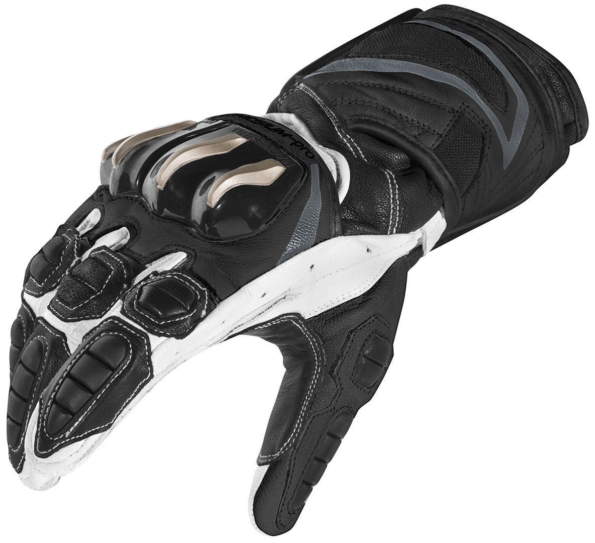 Arlen Ness Yakun Evo Motorcycle Gloves#color_black-white-grey