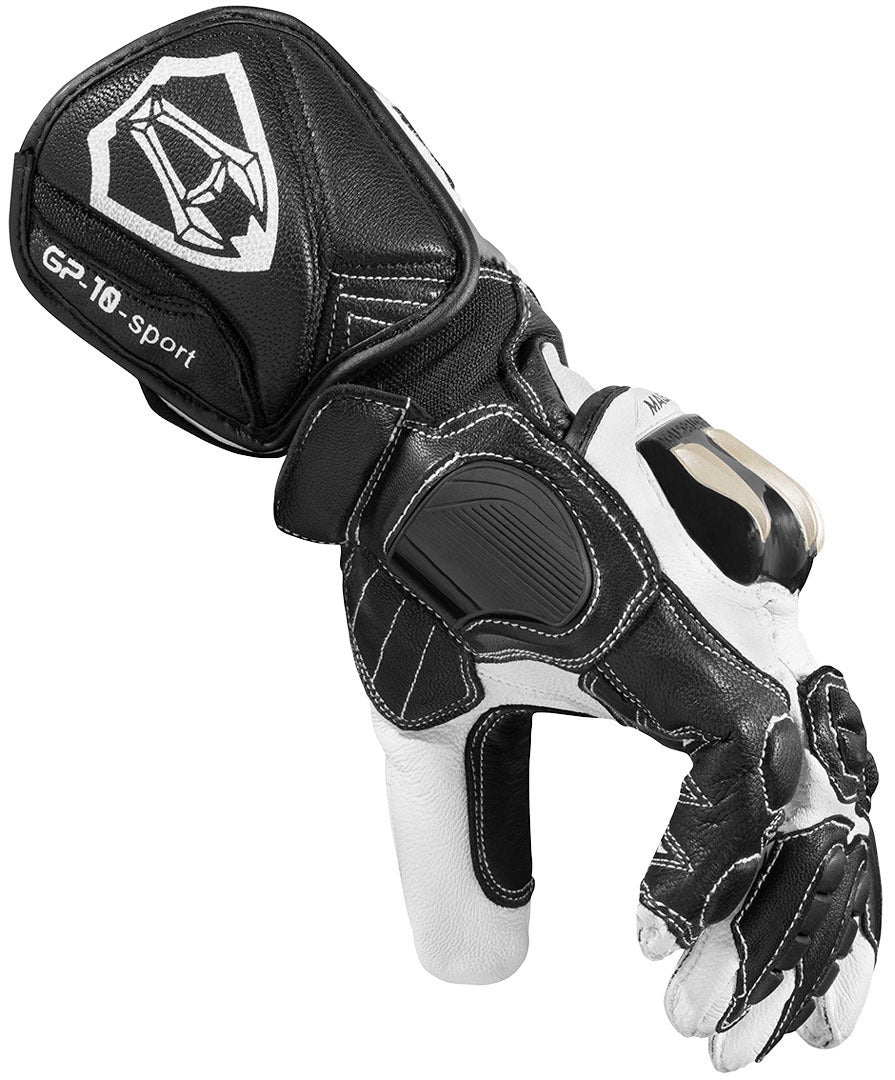 Arlen Ness Yakun Evo Motorcycle Gloves#color_black-white-grey