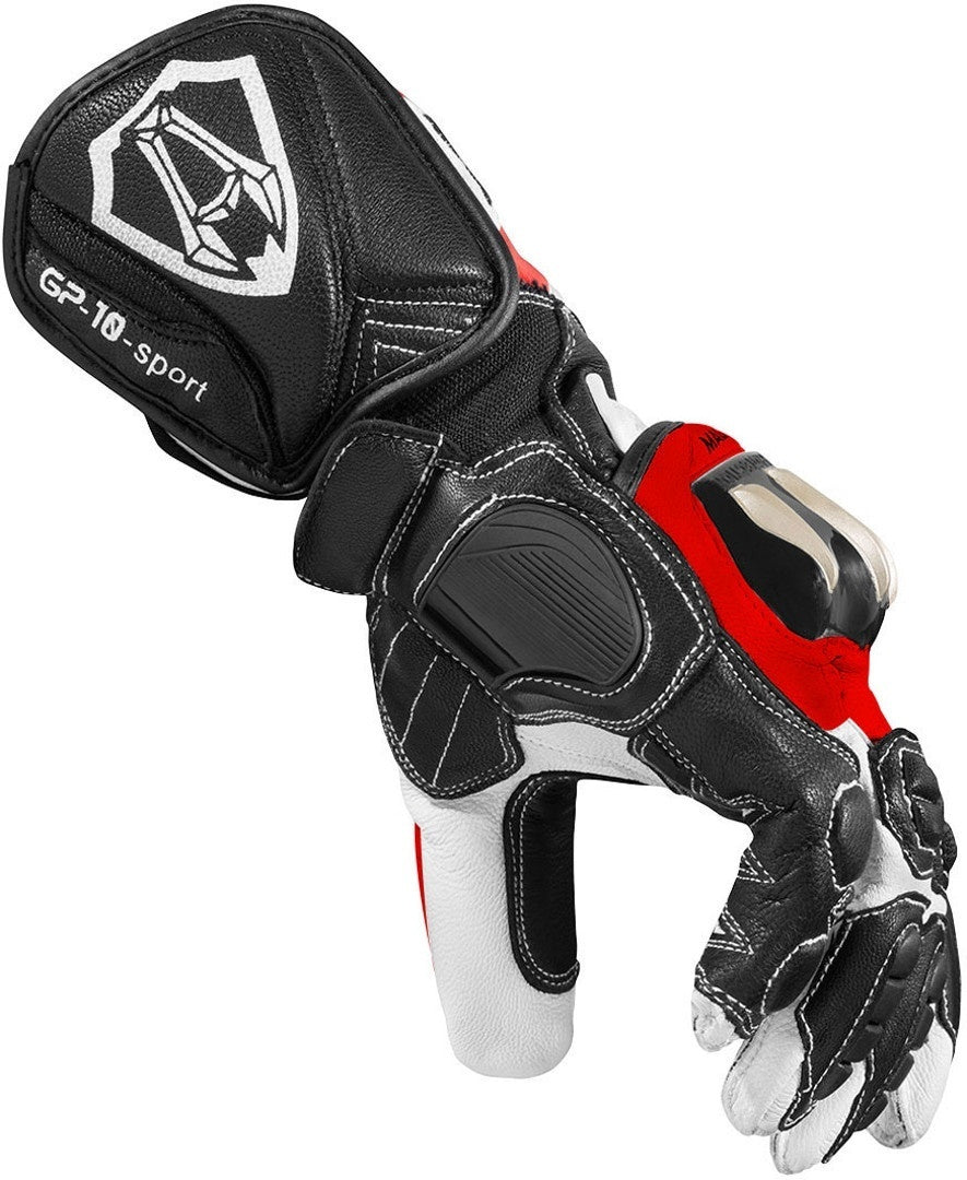 Arlen Ness Yakun Evo Motorcycle Gloves#color_black-white-red