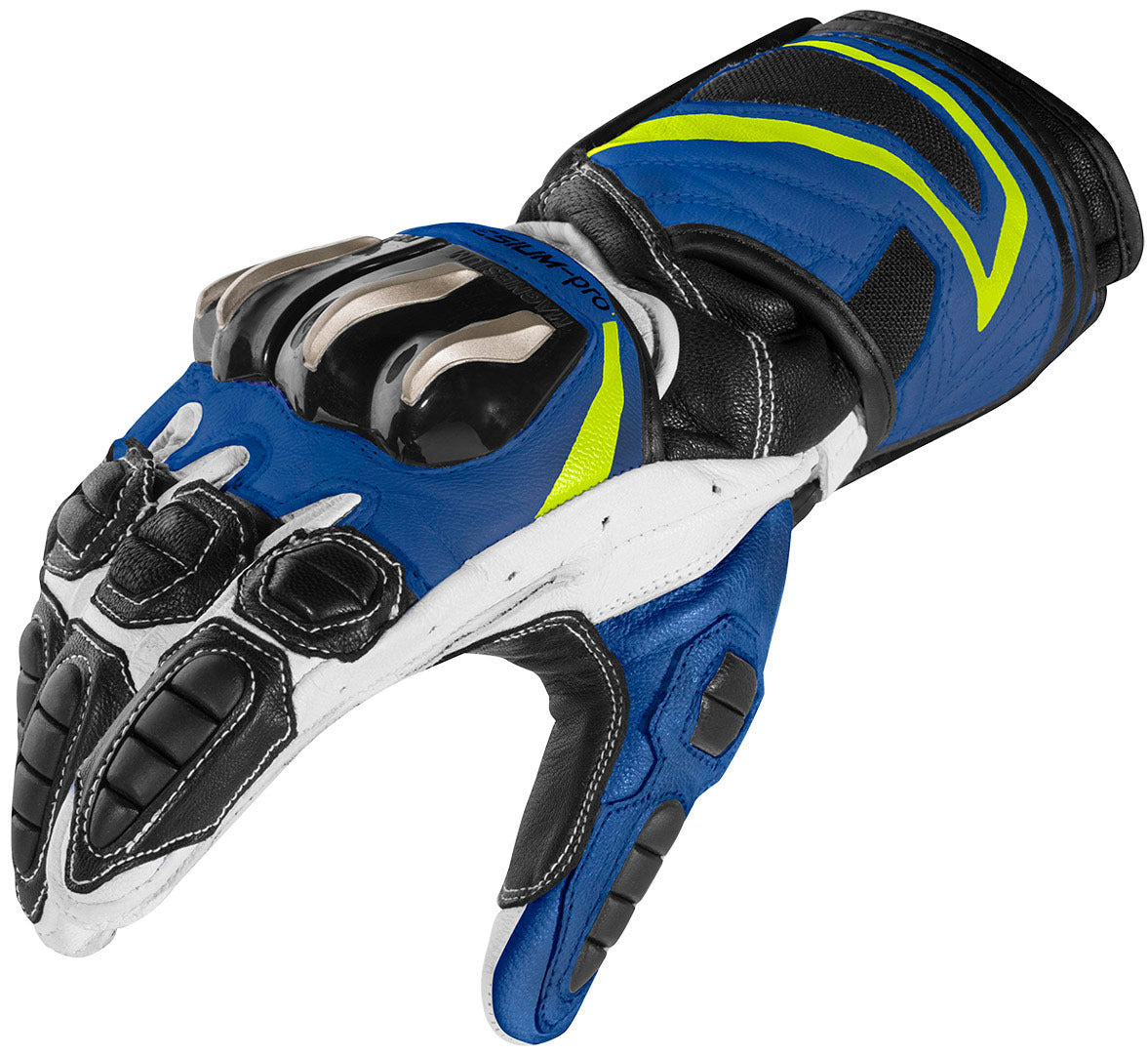 Arlen Ness Yakun Evo Motorcycle Gloves#color_black-blue-white