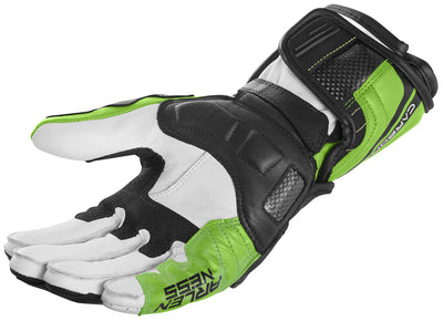 Arlen Ness RG-X Motorcycle Gloves#color_black-white-green