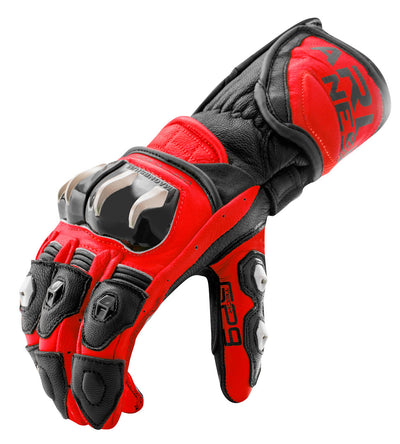 Arlen Ness Sugello Motorcycle Gloves#color_red-black