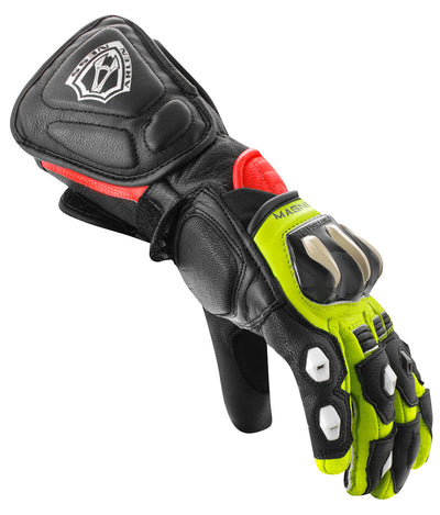 Arlen Ness Sugello Motorcycle Gloves#color_red-black-yellow