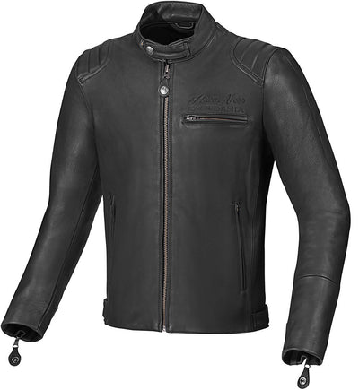 Arlen Ness Milano Motorcycle Leather Jacket#color_black