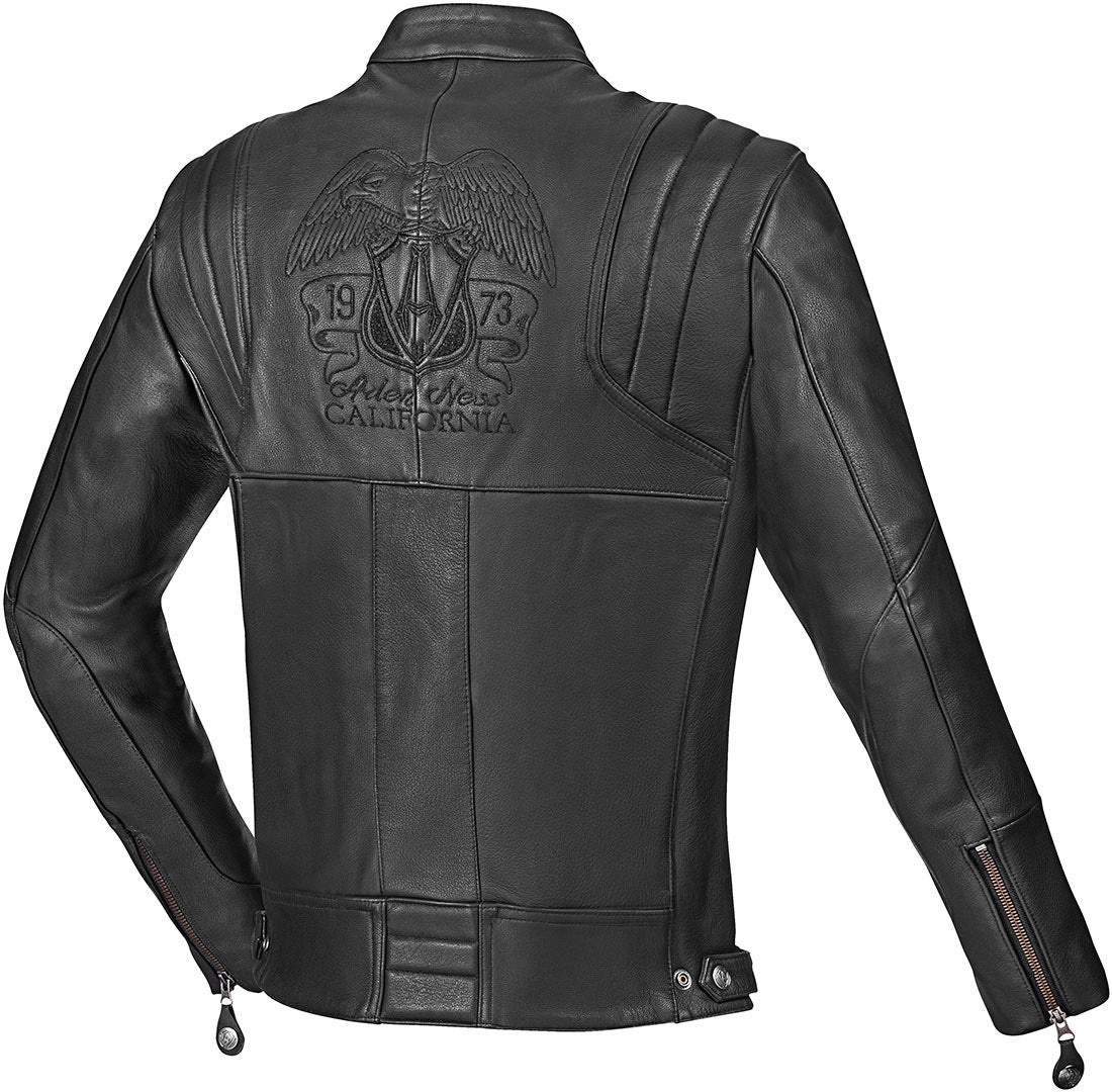 Arlen Ness Milano Motorcycle Leather Jacket#color_black