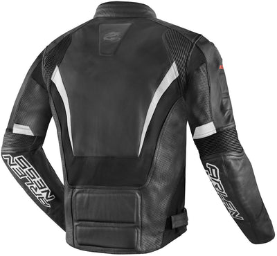 Arlen Ness Sportivo Motorcycle Leather Jacket#color_black-white