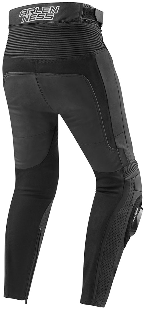 Arlen Ness Sugello Motorcycle Leather Pants#color_black