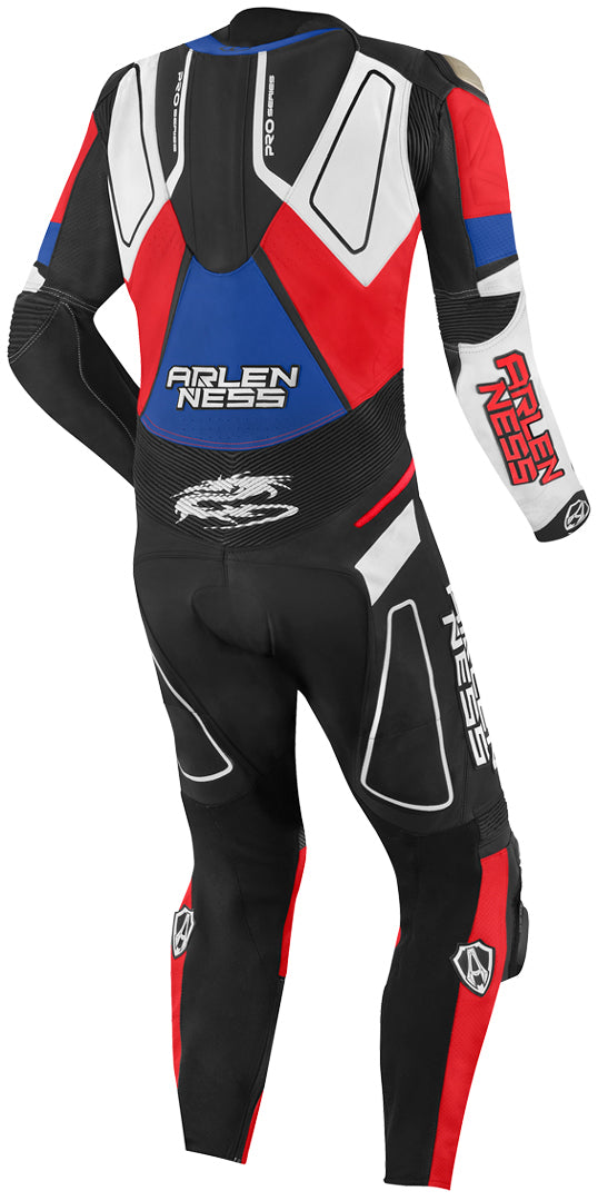 Arlen Ness Conquest Terno de couro de uma peça motocicleta
