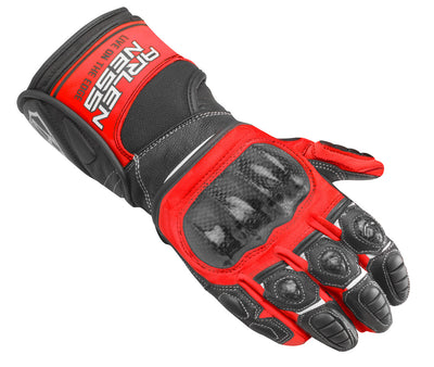 Arlen Ness Mugello Motorcycle Gloves#color_black-red