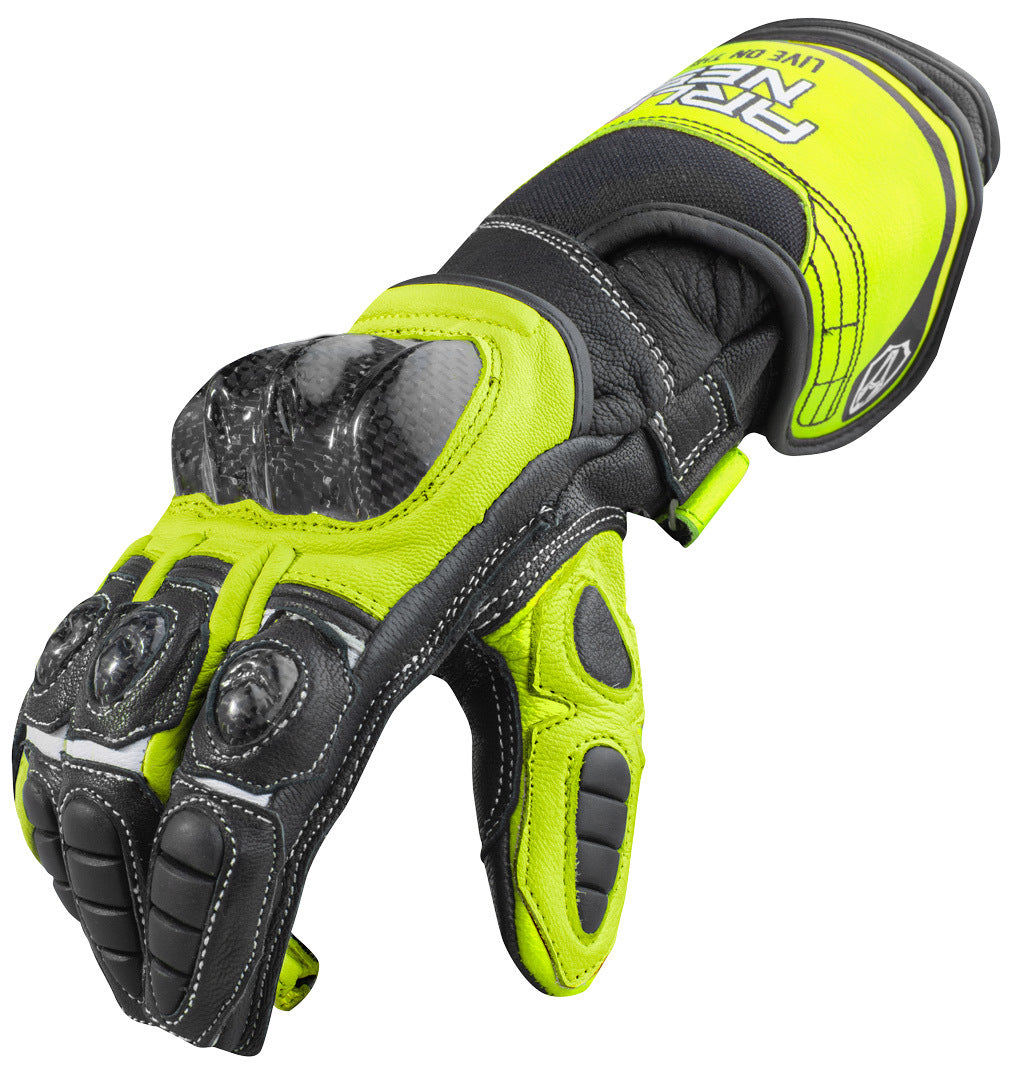 Arlen Ness Mugello Motorcycle Gloves#color_black-yellow