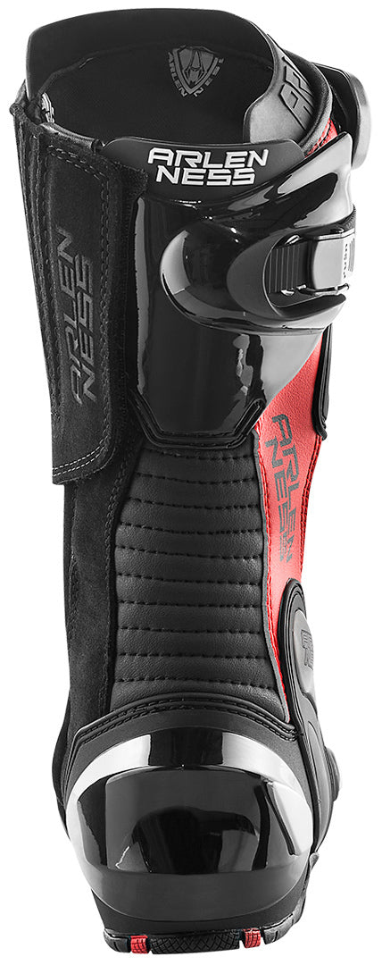 Arlen Ness Xaus Replica Motorcycle Boots#color_black-red-white