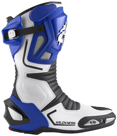 Arlen Ness Sugello Motorcycle Boots#color_blue-white-black