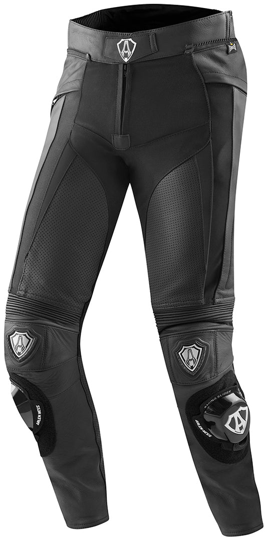 Arlen Ness Sugello Motorcycle Leather Pants#color_black